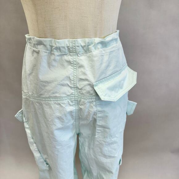 Agolde Ginerva Cargo Parachute Pant in Mochi-Mint Green Size Small Drawstring - Picture 9 of 16